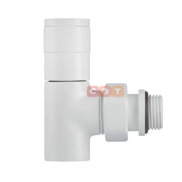 Набор дизайн-вентилей Royal Thermo PIANO, угловой (белый) 1/2"